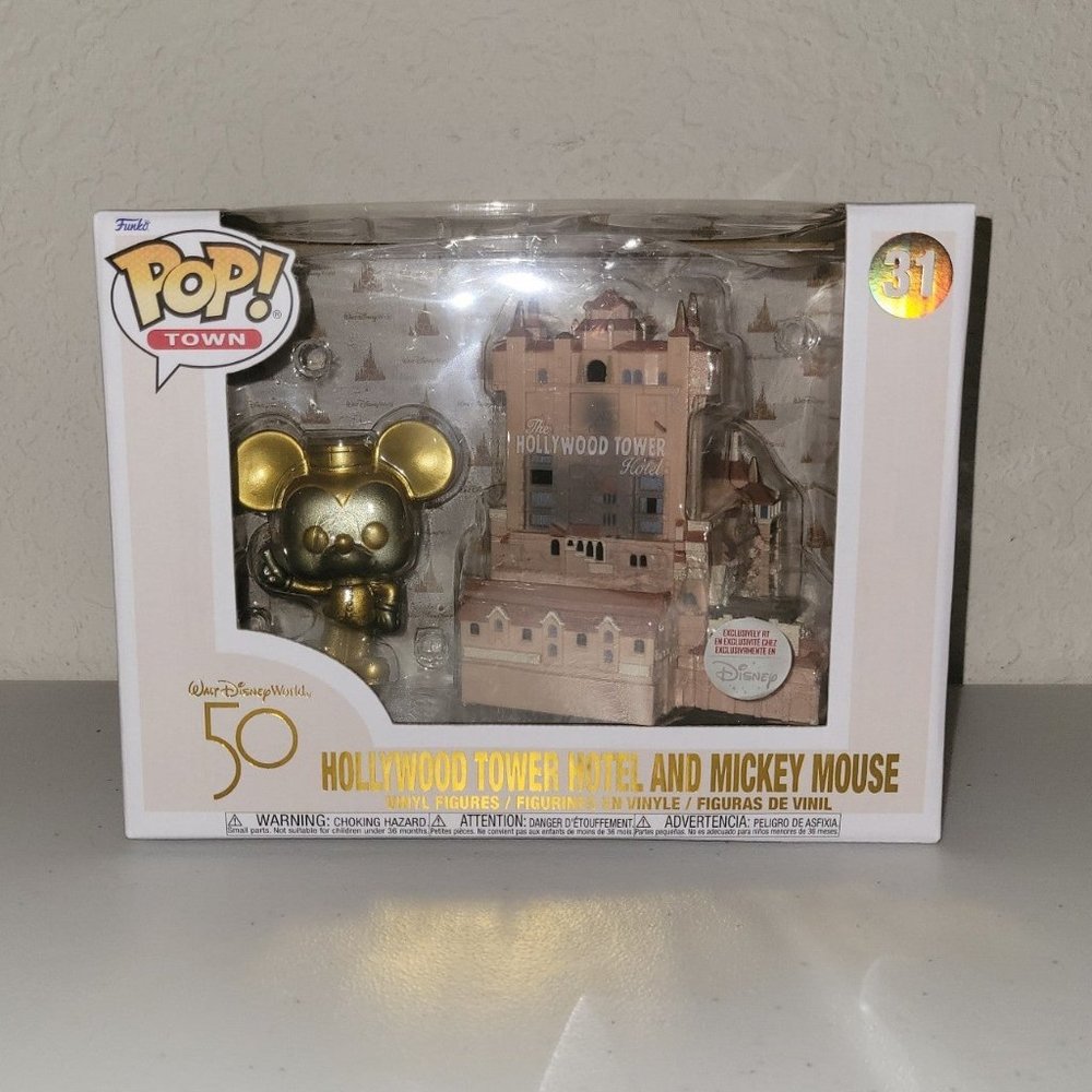 Disney 50th Anniversary Funko Pop Hollywood Tower Hotel and Mickey Mouse NEW